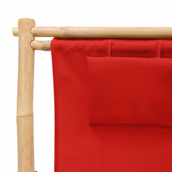 VidaXL 318597 sedia da esterno Terrazzo Seduta imbottita Bamboo, Poliestere Rosso - Vista aggiuntiva 7