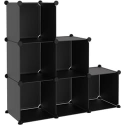 Organizzatore Portaoggetti con 6 Cubi Nero in pp Vidaxl Nero