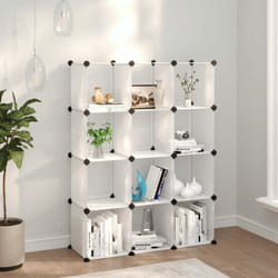Organizzatore Portaoggetti con 12 Cubi Trasparenti in pp Vidaxl 82793