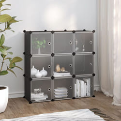 Organizzatore Portaoggetti con 9 Cubi e Ante Trasparenti in pp Vidaxl 49991