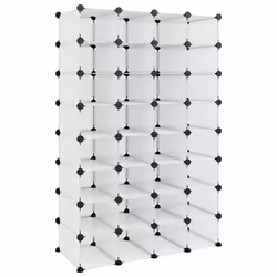 vidaXL Scarpiera Trasparente 93x36,5x140 cm in PP - Vista aggiuntiva 2