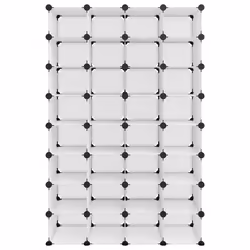 vidaXL Scarpiera Trasparente 93x36,5x140 cm in PP - Vista aggiuntiva 3