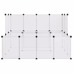 Gabbia per Piccoli Animali Trasparente 143x107x93 cm PP Acciaiocod mxl 79404 - Vista aggiuntiva 3