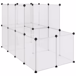 vidaXL Gabbia per Piccoli Animali Trasparente 142x74x93cm PP e Acciaio - Vista aggiuntiva 2
