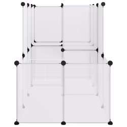 vidaXL Gabbia per Piccoli Animali Trasparente 142x74x93cm PP e Acciaio - Vista aggiuntiva 3