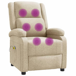 VidaXL 340935 sedia massaggiante elettrica Crema