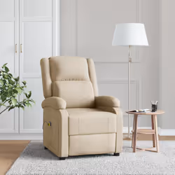VidaXL 340935 sedia massaggiante elettrica Crema