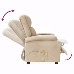 VidaXL 340935 sedia massaggiante elettrica Crema - Vista aggiuntiva 7