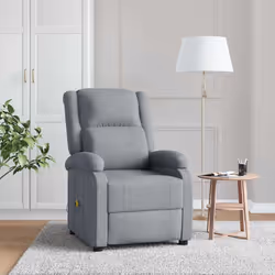 Poltrona Massaggiante in Tessuto Grigio Chiarocod mxl 134716