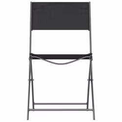 VidaXL 318766 sedia da esterno Terrazzo Tessuto, Acciaio Nero - Vista aggiuntiva 4