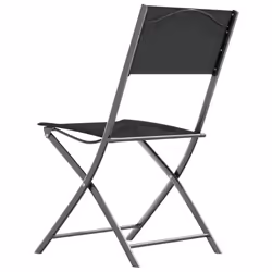 VidaXL 318766 sedia da esterno Terrazzo Tessuto, Acciaio Nero - Vista aggiuntiva 6