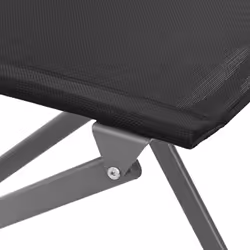 VidaXL 318766 sedia da esterno Terrazzo Tessuto, Acciaio Nero - Vista aggiuntiva 8