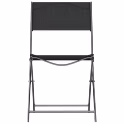 VidaXL 318767 sedia da esterno Terrazzo Tessuto, Acciaio Nero - Vista aggiuntiva 4