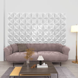 24 pz Pannelli Murali 3D, Pannelli a Parete 50x50 cm Origami Bianco 6 m² Vidaxl