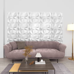 Vidaxl - Pannelli Murali 3D 12 pz 50x50 cm Bianchi a Diamante 3 m²