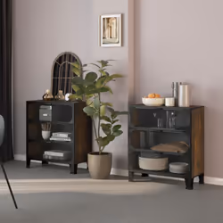 Questi armadietti manterranno la vostra casa pulita e ben organizzata! Questo mobiletto è realizzato in metallo e MDF, il che ...