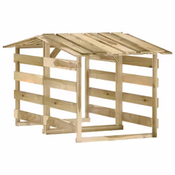 vidaXL Pergole con Tetto 2 pz 100x90x100 cm Legno di Pino Impregnato - Vista aggiuntiva 2