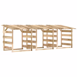 vidaXL Pergole con Tetto 3 pz 100x90x100 cm Legno di Pino Impregnato - Vista aggiuntiva 2