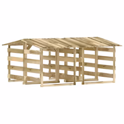 vidaXL Pergole con Tetto 4 pz 100x90x100 cm Legno di Pino Impregnato - Vista aggiuntiva 2