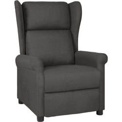 Poltrona Reclinabile in Tessuto Grigio Scuro vidaXL505316
