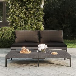 Divani da Giardino 2pz con Cuscini in Polyrattan Mezzo Tondo Vidaxl 6185
