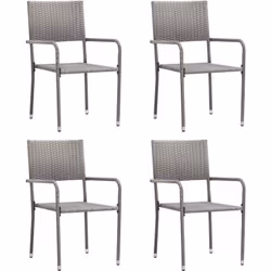 Queste sedie da pranzo da giardino in polyrattan saranno un'ottima scelta per cenare con la famiglia o rilassarvi! Materiale  ...