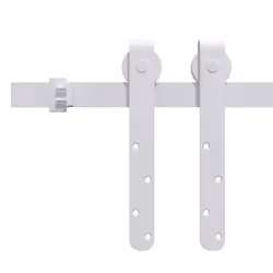 vidaXL Kit Mini Anta Scorrevole in Acciaio al Carbonio Bianco 122 cm - Vista aggiuntiva 3