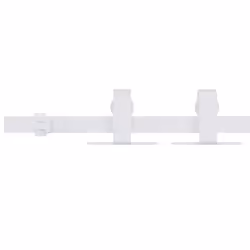 vidaXL Kit Mini Anta Scorrevole in Acciaio al Carbonio Bianco 183 cm - Vista aggiuntiva 3