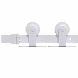vidaXL Kit Accessori per Porta Scorrevole 183 cm in Acciaio Bianco - Vista aggiuntiva 3