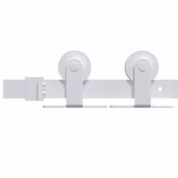 vidaXL Kit Accessori per Porta Scorrevole 200 cm in Acciaio Bianco - Vista aggiuntiva 3