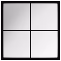 vidaXL Specchio da Parete Nero 40x40 cm in Metallo - Vista aggiuntiva 2