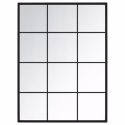 vidaXL Specchio da Parete Nero 80x40 cm in Metallo - Vista aggiuntiva 2