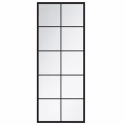 vidaXL Specchio da Parete Nero 100x40 cm in Metallo - Vista aggiuntiva 2