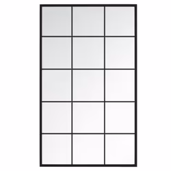 vidaXL Specchio a Parete Nero 100x60 cm in Metallo - Vista aggiuntiva 2