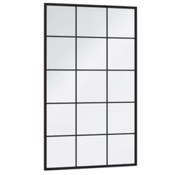vidaXL Specchio a Parete Nero 100x60 cm in Metallo - Vista aggiuntiva 3