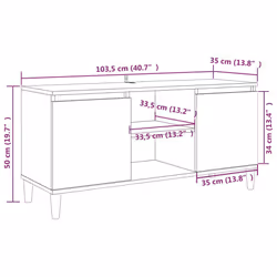 VidaXL 813159 supporto TV e sistema audio - Vista aggiuntiva 8