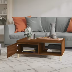 vidaXL Tavolino da Salotto Rovere Marrone 90x60x35 cm in Truciolato - Vista aggiuntiva 3