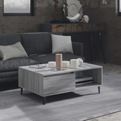 Tavolino da Salotto Grigio Sonoma 90x60x35 cm in Truciolato Vidaxl 907311