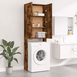 Mobile per Lavatrice Rovere Fumo 64x25,5x190 cmcod mxl 120936 - Vista aggiuntiva 3
