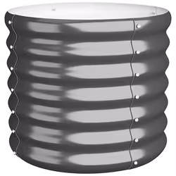 Vaso Giardino Acciaio Verniciato a Polvere 40x40x36cm Antracitecod mxl 95427 - Vista aggiuntiva 2