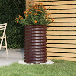 Vidaxl - Vaso Giardino Acciaio Verniciato a Polvere 40x40x68 cm Marrone 4176
