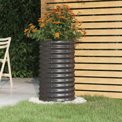 Vidaxl - Vaso Giardino Acciaio Verniciato Polvere 40x40x68 cm Antracite 2383