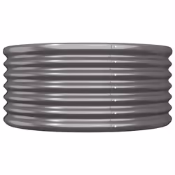 vidaXL Vaso Giardino Acciaio Zincato 80x80x36cm Antracite - Vista aggiuntiva 3
