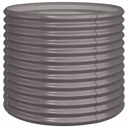 vidaXL Vaso da Giardino Acciaio Zincato 80x80x68cm Grigio - Vista aggiuntiva 2