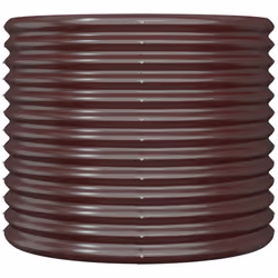 vidaXL Vaso Giardino Acciaio Zincato 80x80x68 cm Marrone - Vista aggiuntiva 3