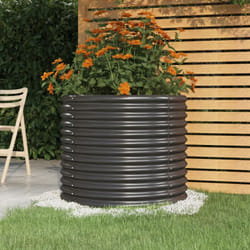 Vidaxl - Vaso Giardino Acciaio Verniciato Polvere 80x80x68 cm Antracite 350727