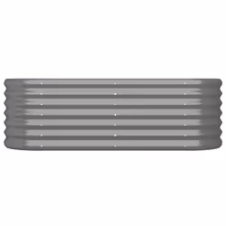 vidaXL Letto Giardino Acciaio Zincato 114x40x36 cm Grigio - Vista aggiuntiva 3