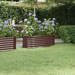 Vidaxl - Letto Giardino Acciaio Verniciato a Polvere 114x40x36cm Marrone 10644