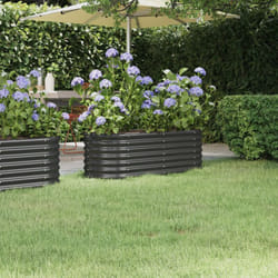 Vidaxl - Letto da Giardino in Acciaio a Polvere 114x40x36 cm Antracite 59765
