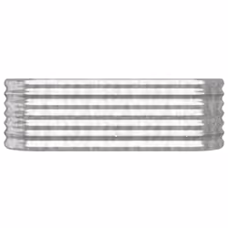 vidaXL Letto Giardino Acciaio Zincato 114x40x36cm Argento - Vista aggiuntiva 3